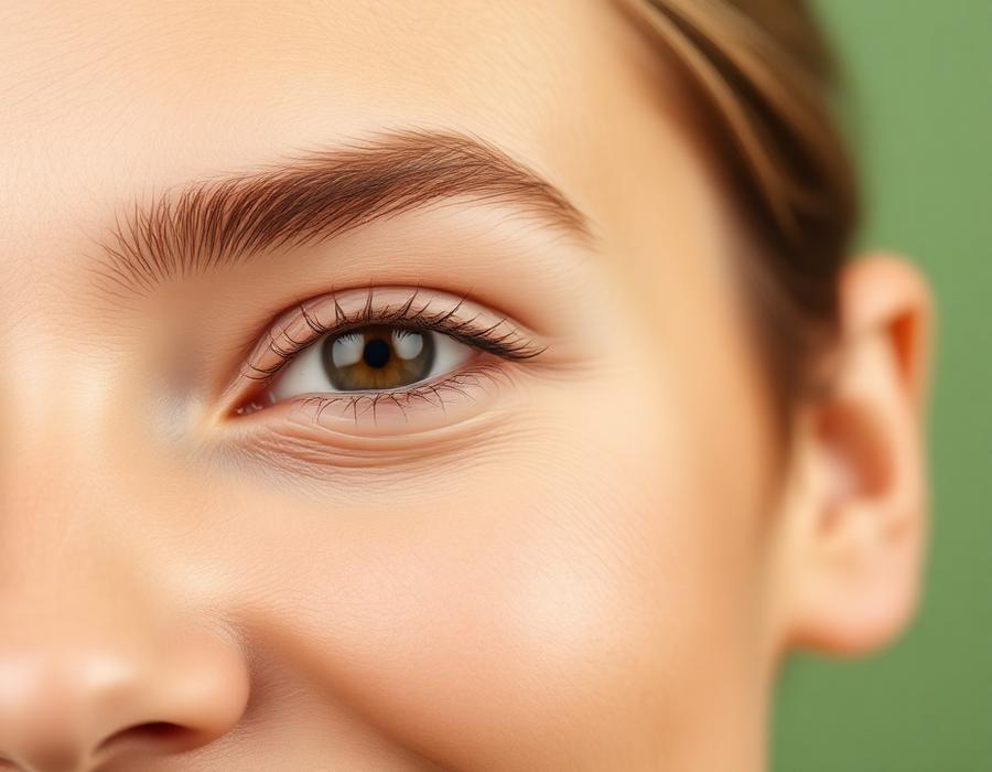 Close-up of a woman's eye area representing crow's feet treatment